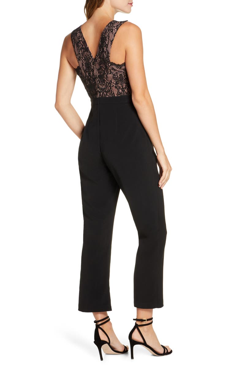 Adelyn Rae Sophie Lace Jumpsuit, Alternate, color, 