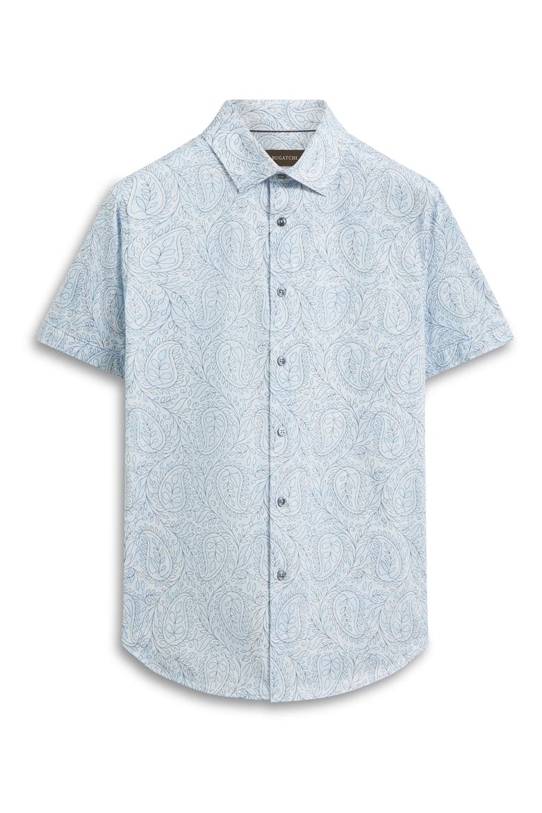 Miles OoohCotton® Floral Short Sleeve Button-Up Shirt, Alternate, color, SKY