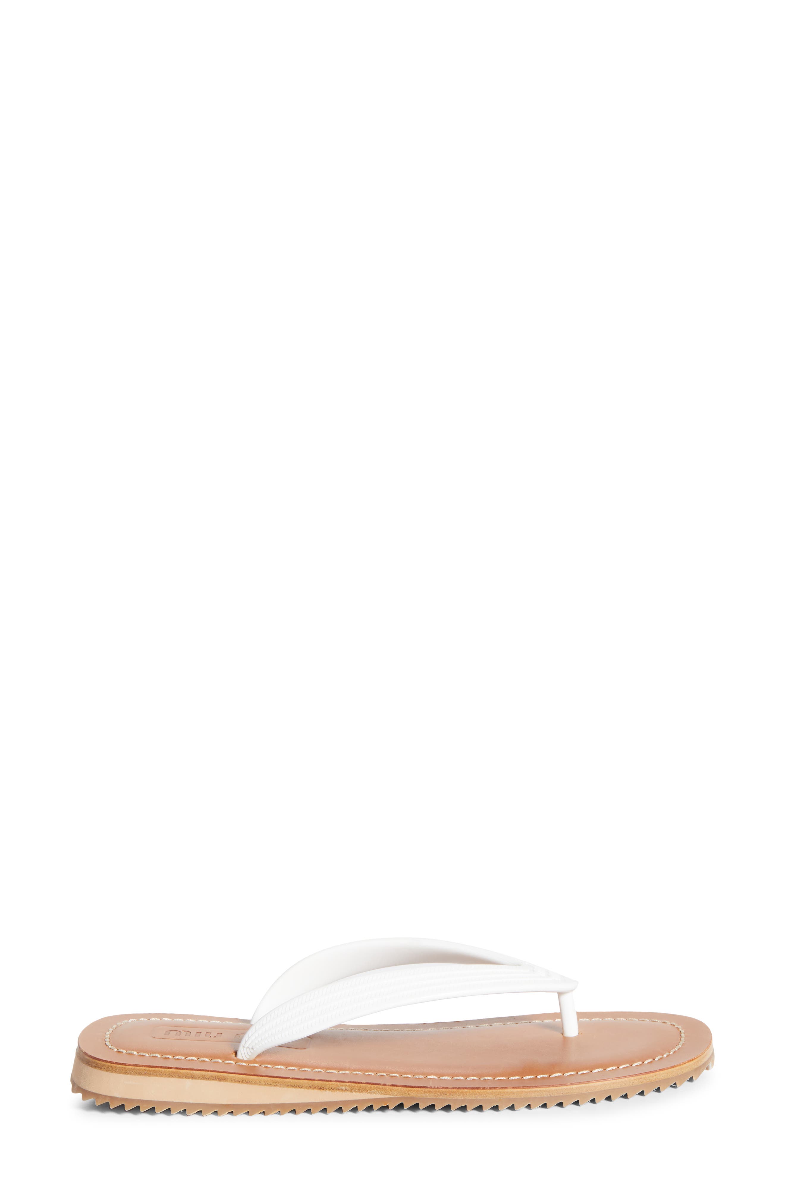 Miu Miu Flip Flop, Alternate, color, White