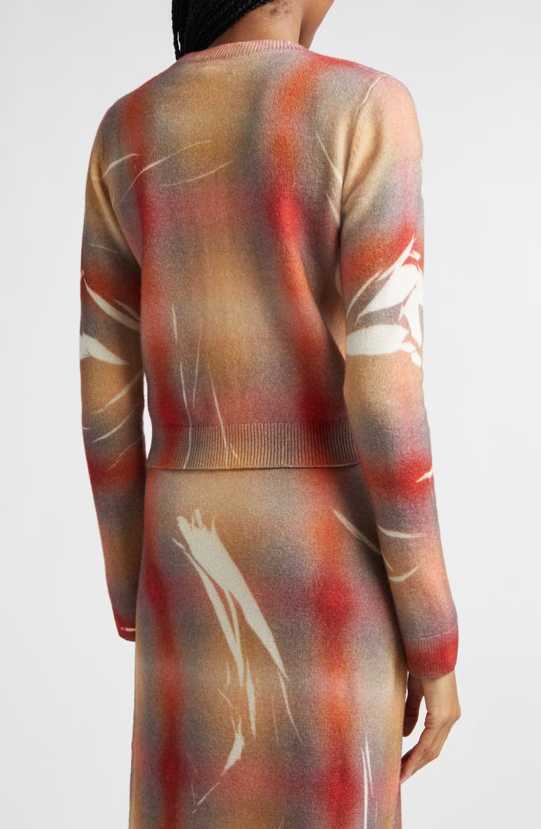 DIESEL<sup>®</sup> M-Chloty Distorted Check Wool Cardigan, Alternate, color, Red Multi