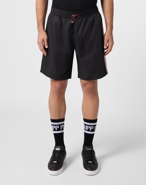 Nylon Shorts Logo Stripe Men