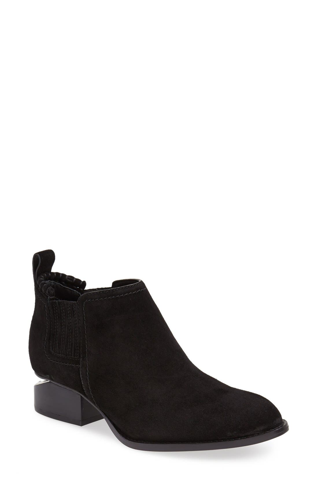 'Kori' Ankle Boot, Main, color, BLACK / SILVER