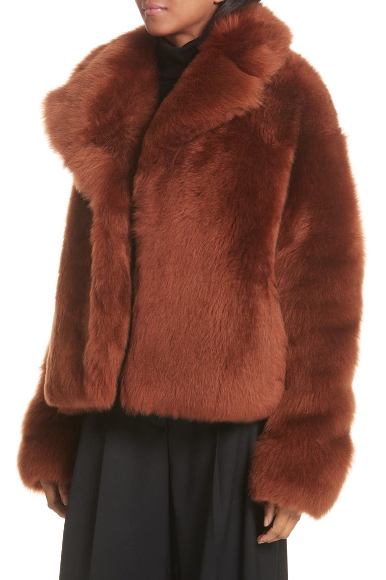 Dean Genuine Shearling Coat, Alternate, color, RUST