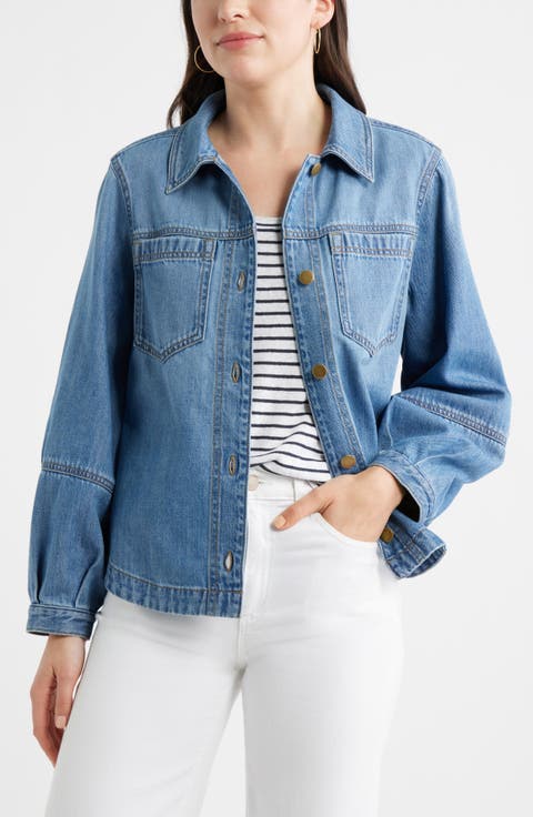 Balloon Sleeve Denim Jacket