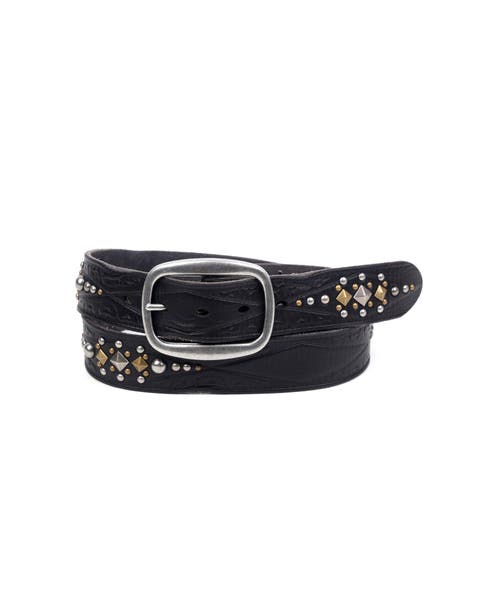 Legend Genuine Leather Bold Studded Statement Belt
