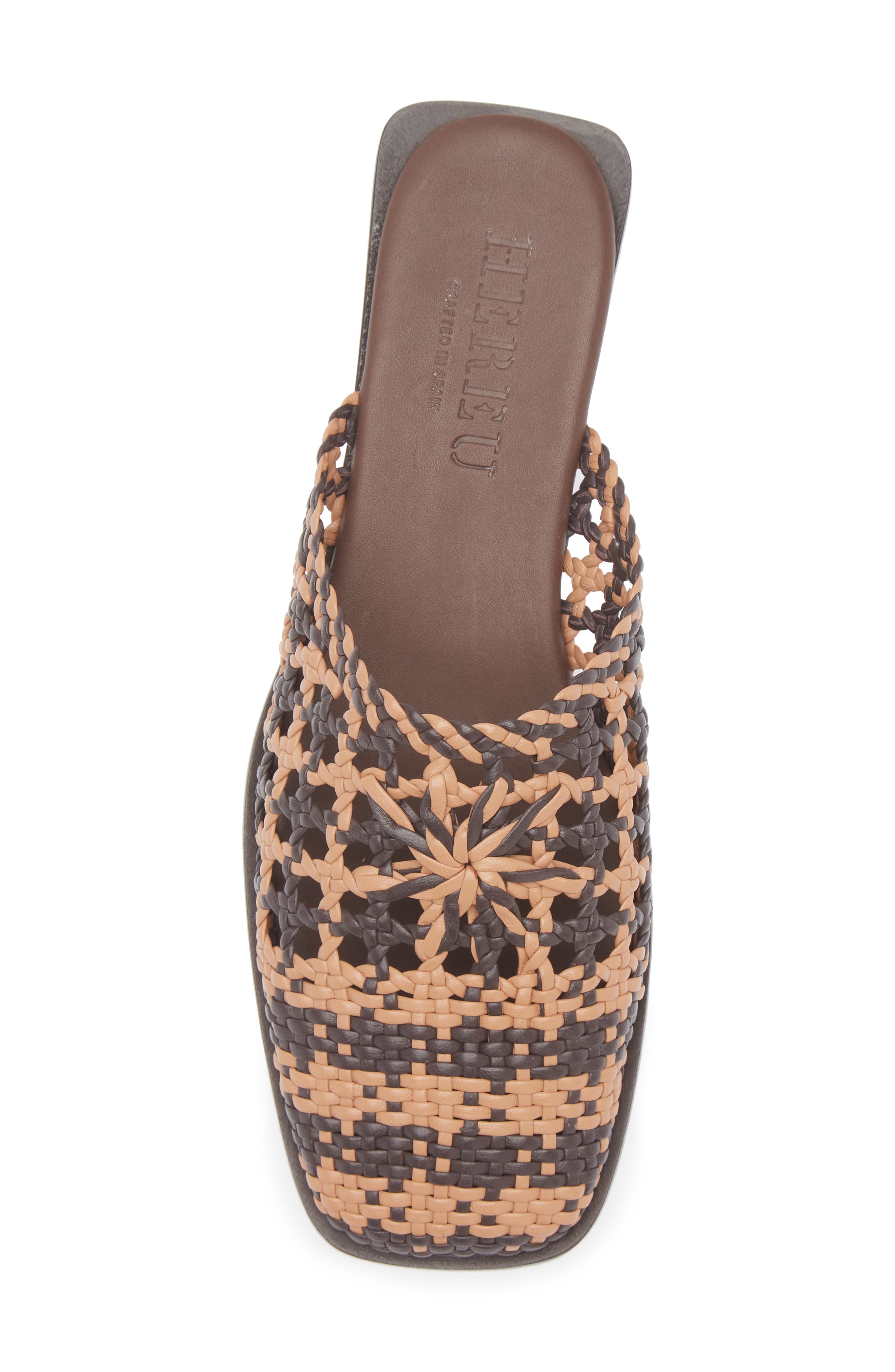 HEREU Vilara Mule, Alternate, color, Dark Brown/ Light Caramel