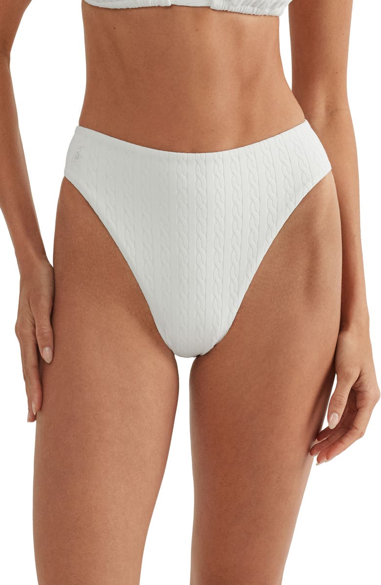 Polo Ralph Lauren High Waist Bikini Bottoms, Main, color, 