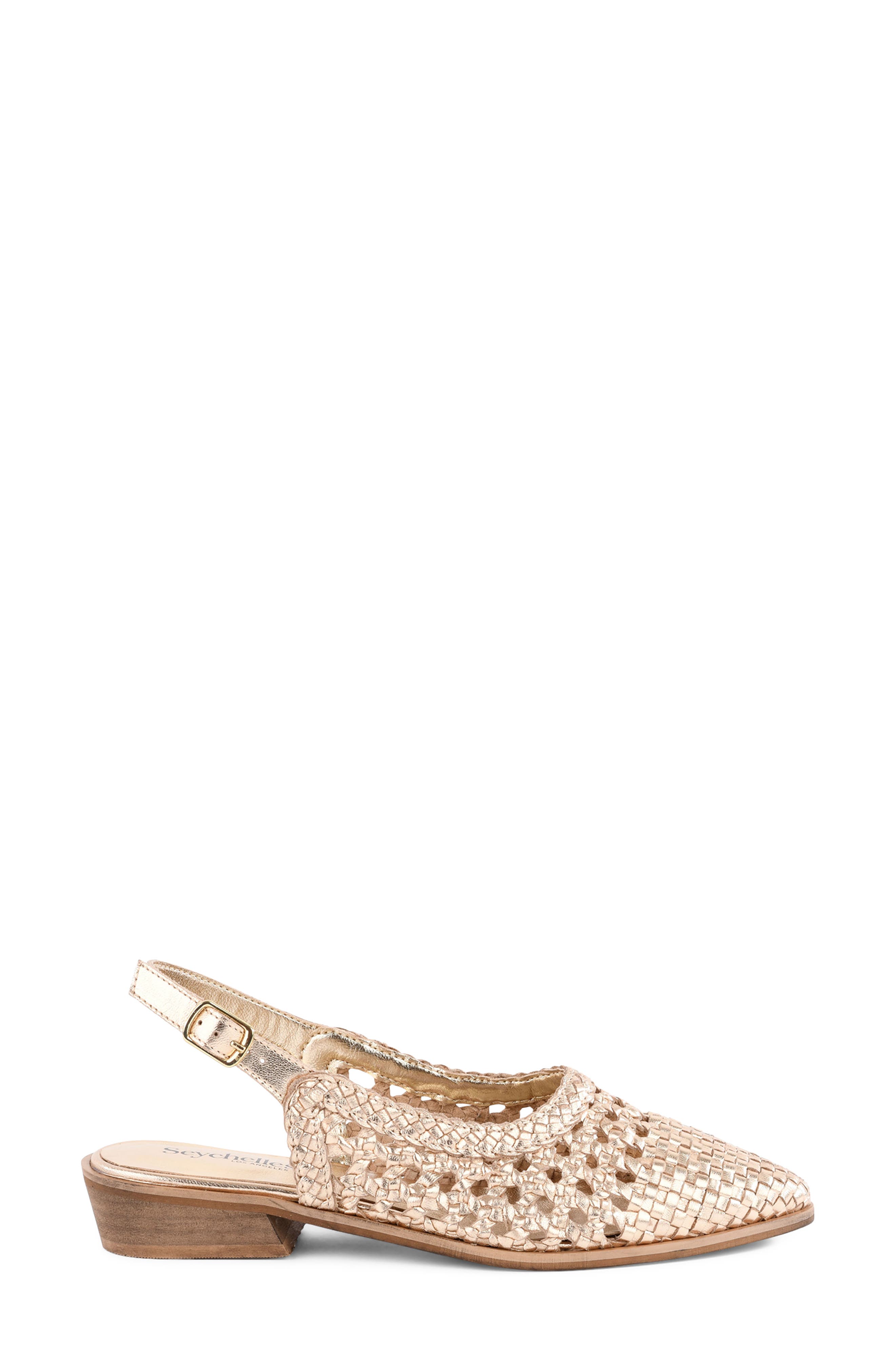 Seychelles Roxanne Slingback Flat, Alternate, color, Gold