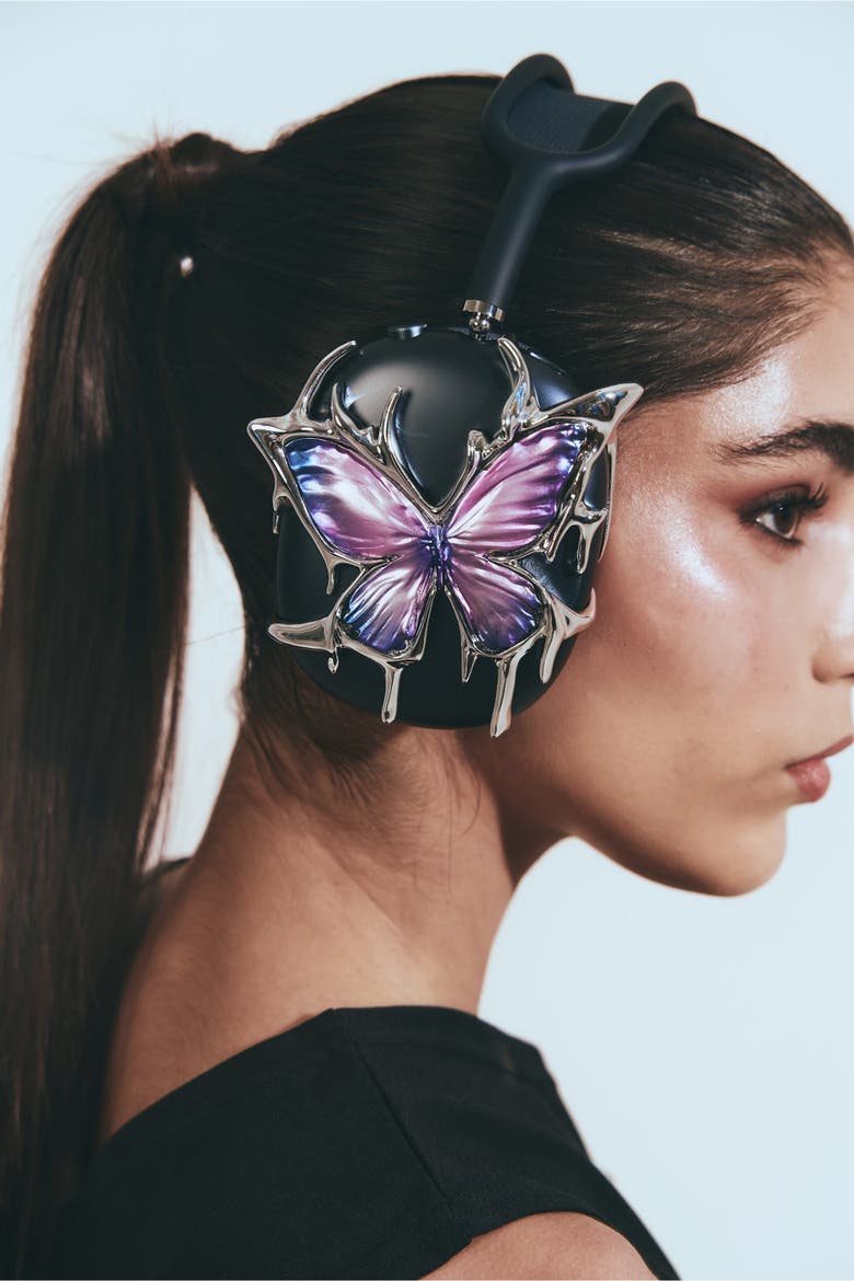 Butterfly Chrome AirPods Max Case, Alternate, color, Violet