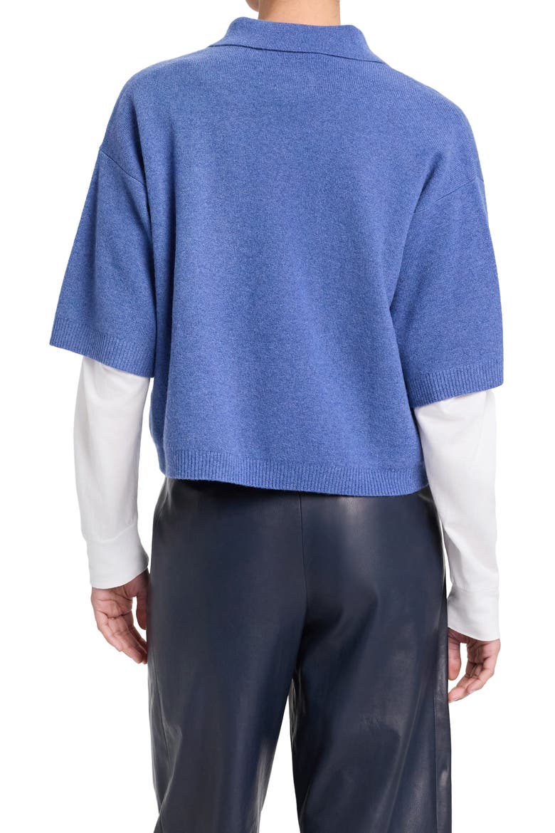 SS Polo Sweater, Alternate, color, SOFT DENIM