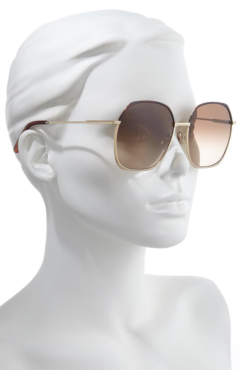 Victoria Beckham 59mm Square Sunglasses, Alternate, color, 