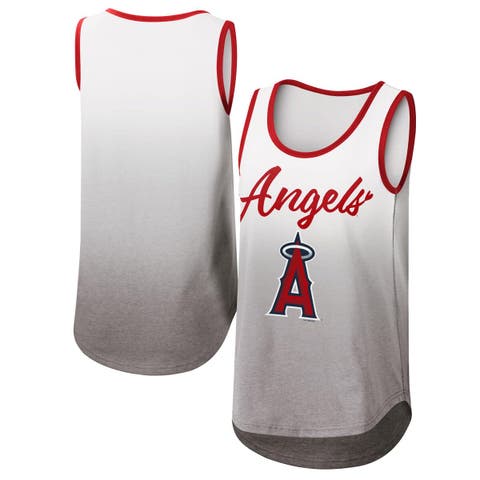 Women's G-III 4Her by Carl Banks White Los Angeles Angels Logo Opening Day Tank Top
