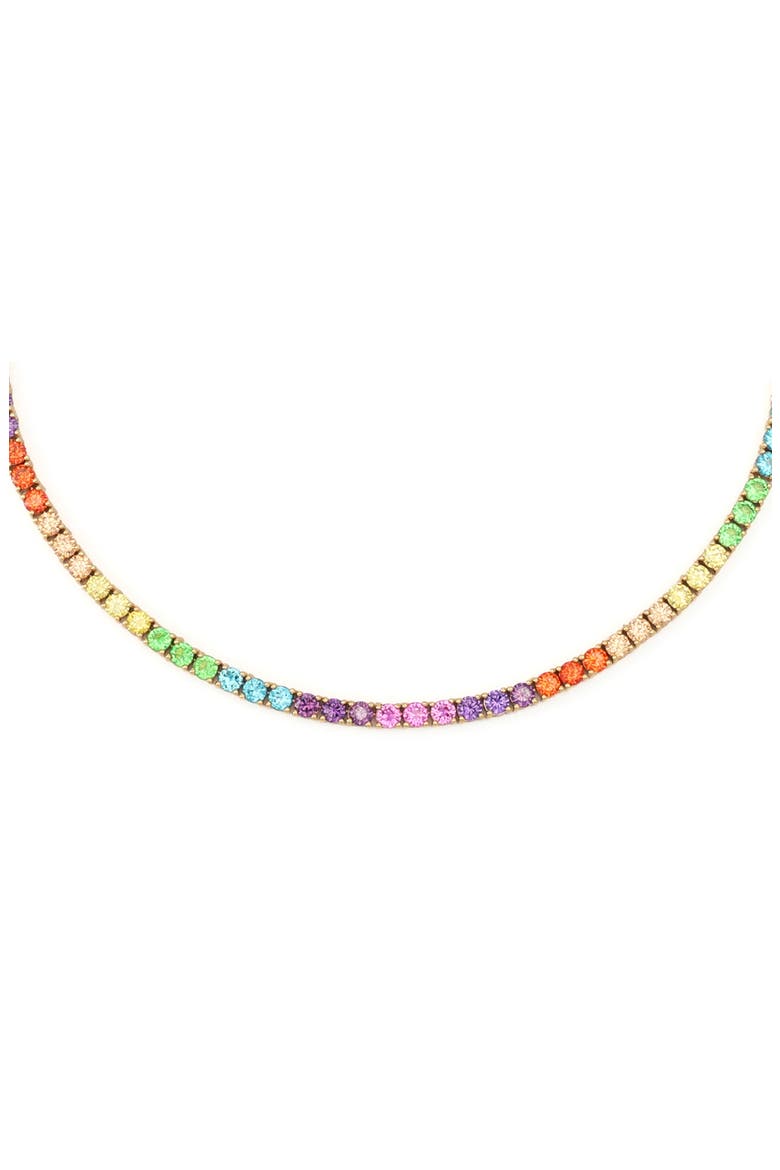 Tennis Necklace, Alternate, color, RAINBOW MULTI