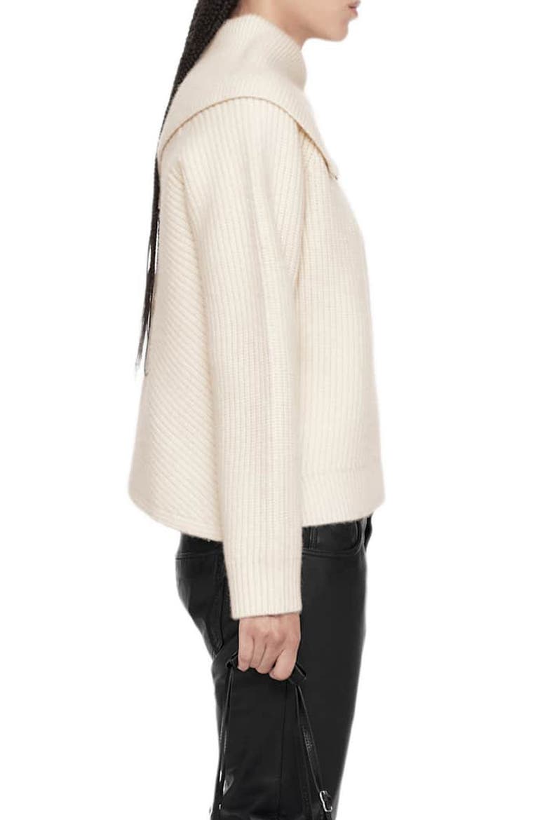 Cleo Funnel Neck Merino Wool Sweater, Alternate, color, CHALK WHITE