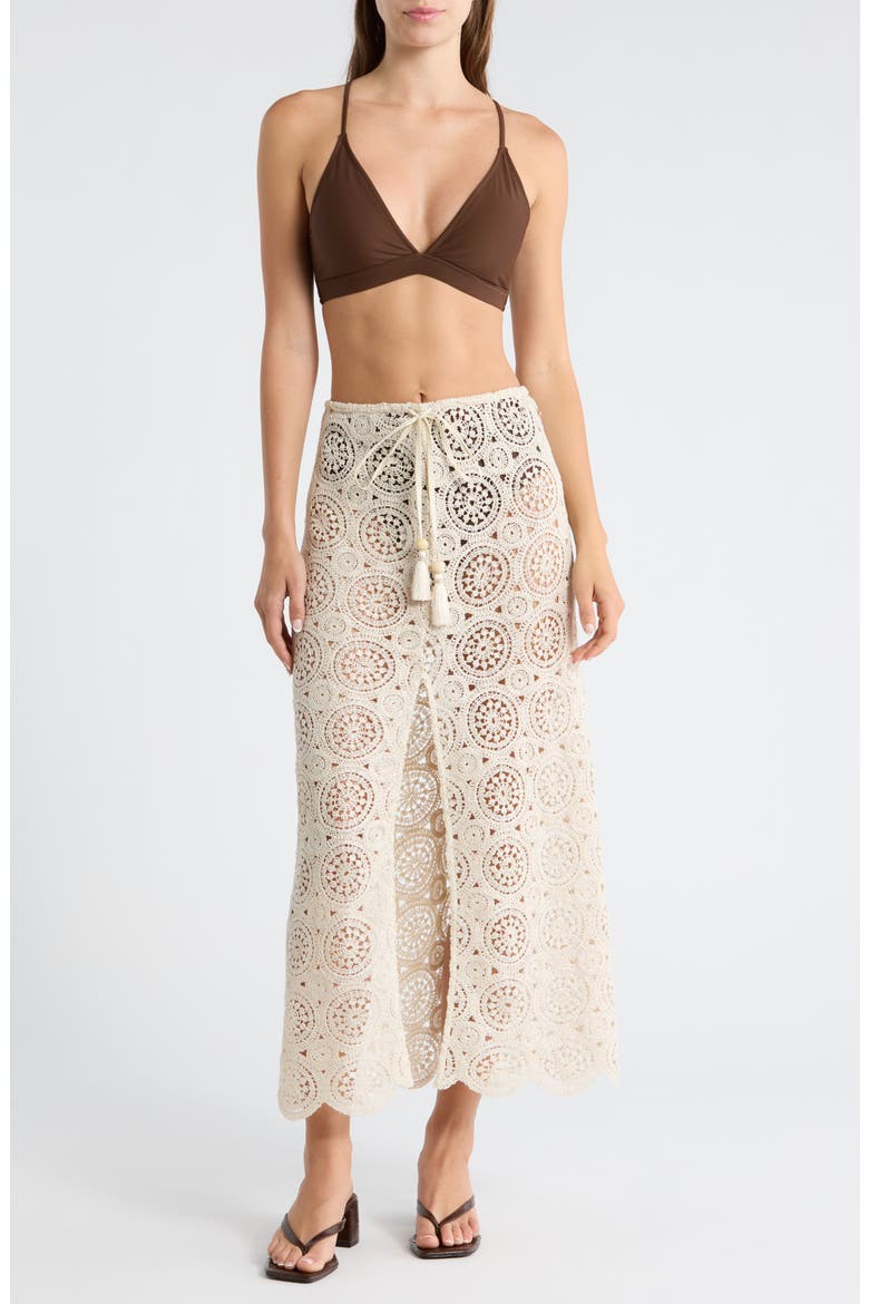 Karina Cover-Up Skirt, Main, color, NEUTRAL FOIL CROCHET