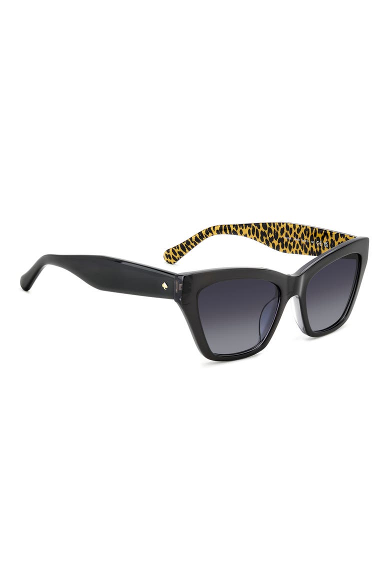 fay 54mm gradient cat eye sunglasses, Alternate, color, DARK GREY BLACK/ GREY SHADED