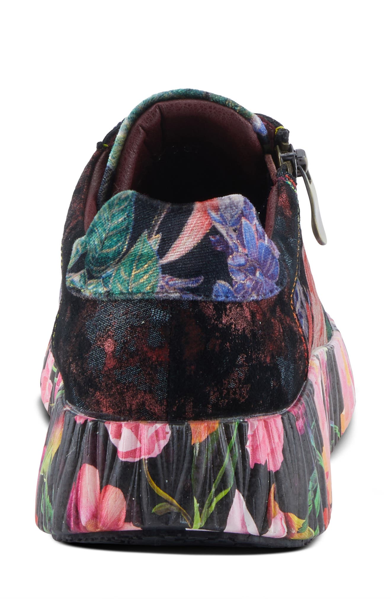 L'Artiste by Spring Step Dallyn Floral Platform Sneaker, Alternate, color, Black Multi