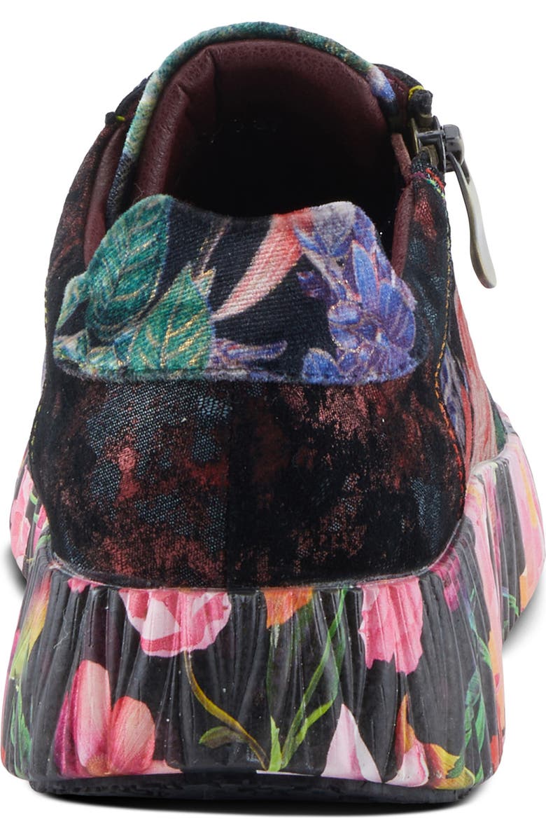 L'Artiste by Spring Step Dallyn Floral Platform Sneaker, Alternate, color, Black Multi