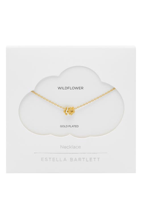 Estella Bartlett Multi Flower Beaded Necklace In Gold