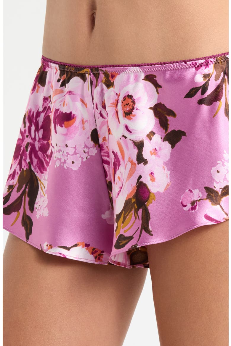Marina Satin Cami & Shorts Pajamas, Alternate, color, MULBERRY