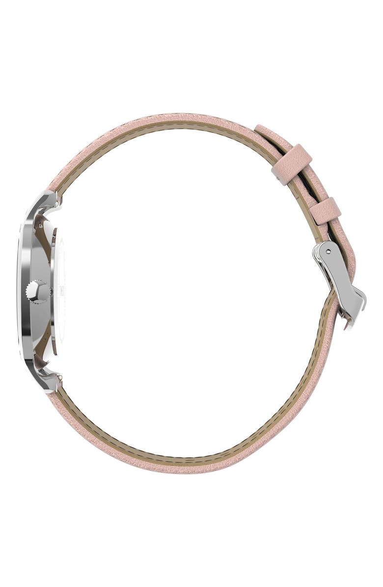 Timex<sup>®</sup> Transcend Leather Strap Watch, 31mm, Alternate, color, Pink