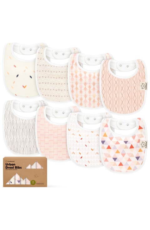 8-Pack Baby Drool Bibs