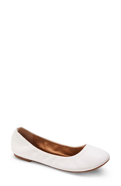 Fashion white ballet slippers womens