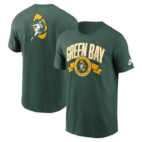 Men's Nike Green Green Bay Packers Rewind Front and Back Hit Essential T-Shirt