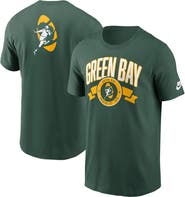 Nike Men's Nike Green Green Bay Packers Rewind Front and Back Hit Essential T-Shirt