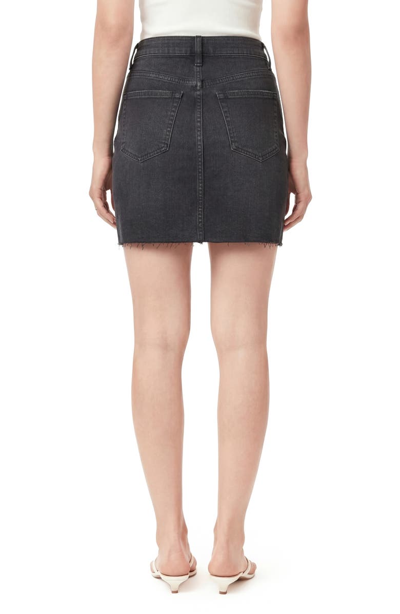 Kensie Studded High Waist Denim Miniskirt, Alternate, color, Ramona Studded