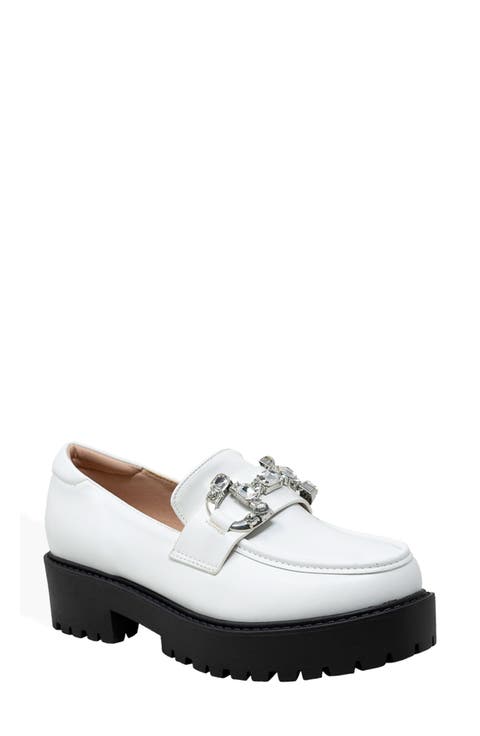 Rhinestone Bit Platform Loafer (Women)