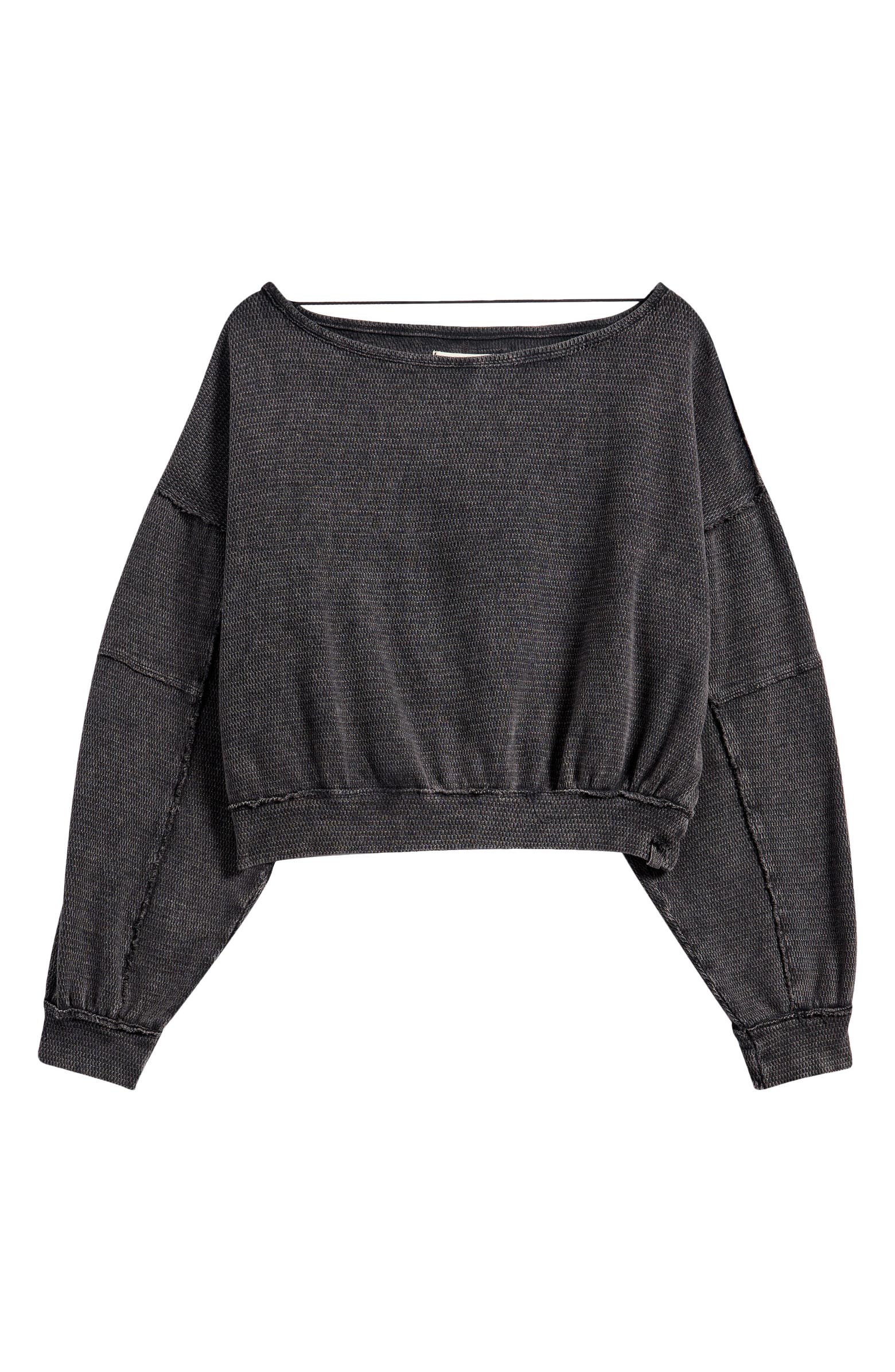 Free People Ife Oversize Thermal Sweatshirt | Nordstromrack