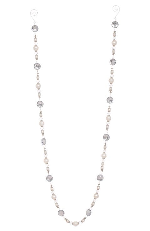 Jeweled Pearl Bead Garland, Set of 4
