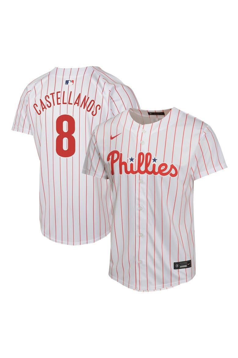 Youth Nike Nick Castellanos White Philadelphia Phillies Home Game Player Jersey, Main, color, White