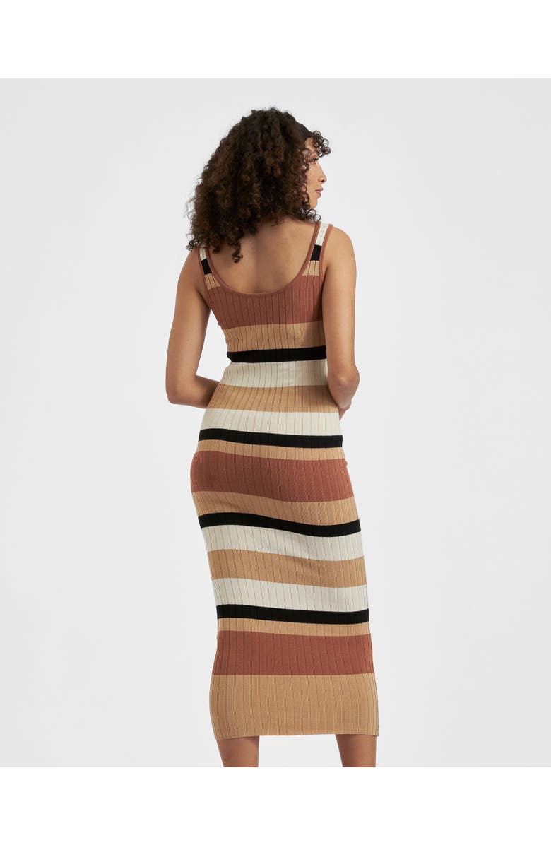 Ripe Maternity Sarah Stripe Knit Dress, Alternate, color, Amber / Natural / Black