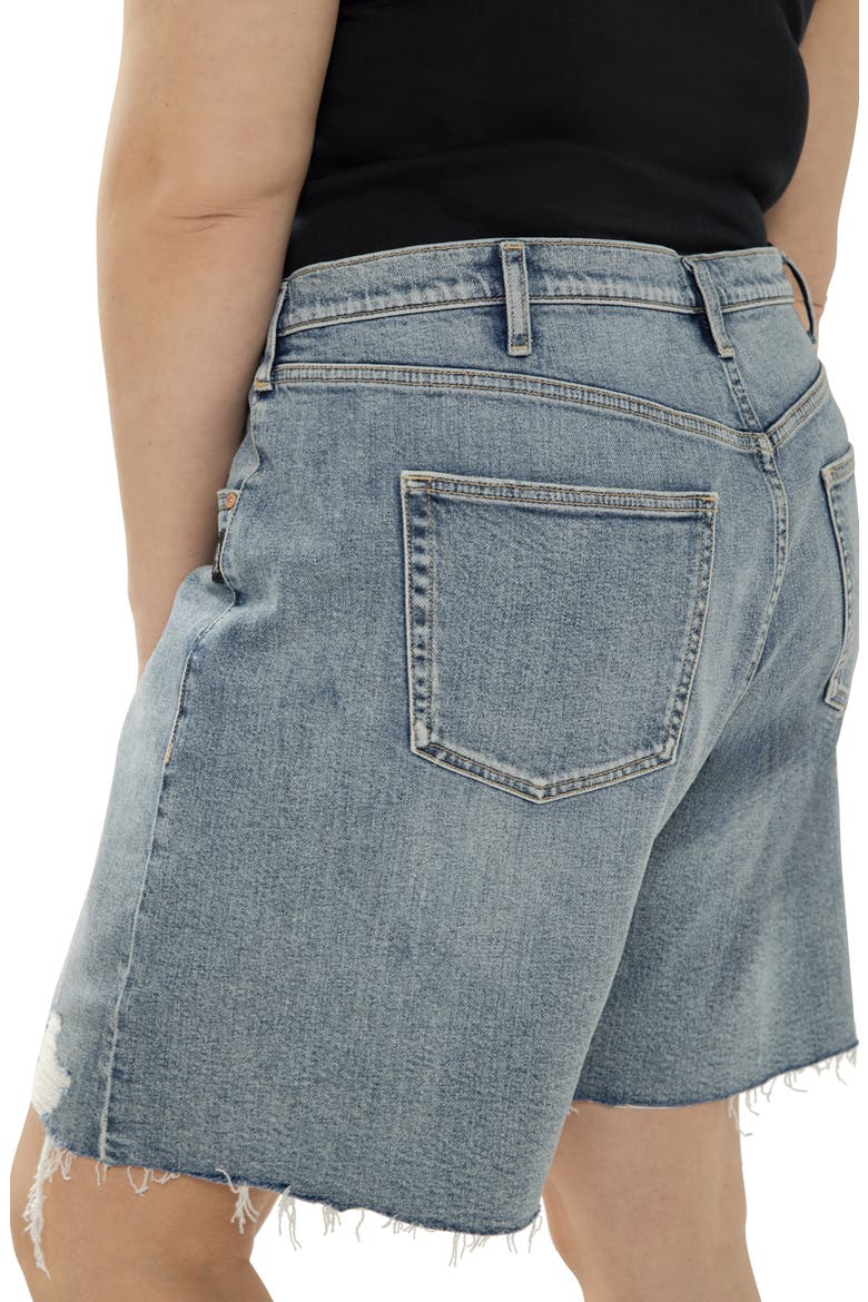 Relaxed Raw Hew Denim Bermuda Shorts, Alternate, color, SOLANA