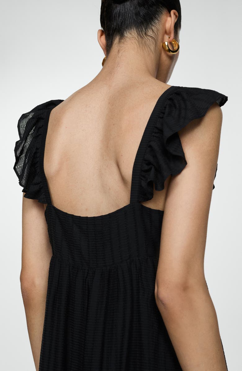 MANGO Ruffle Midi Dress, Alternate, color, 
