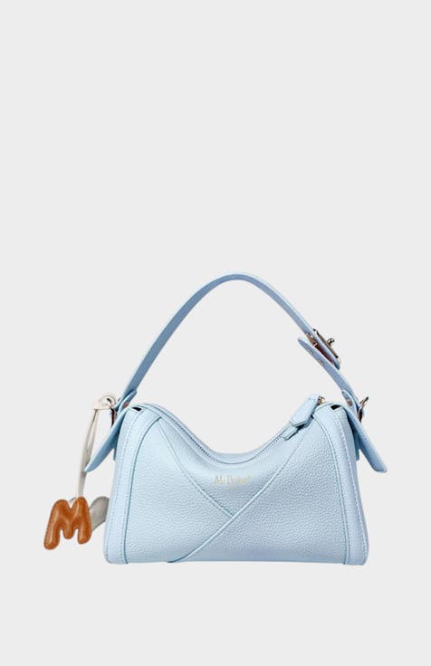 Carnaby Genuine Pebble Leather Top Handle Bag