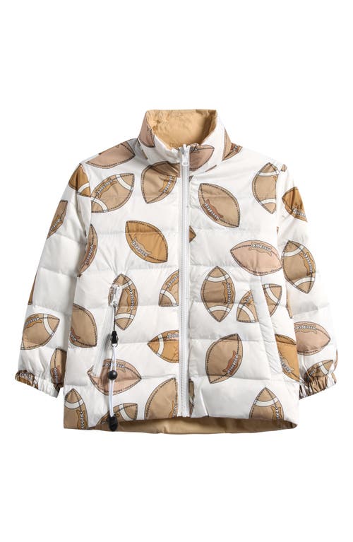 Calonie Kids' Blake Reversible Down Puffer Jacket In Animal Print