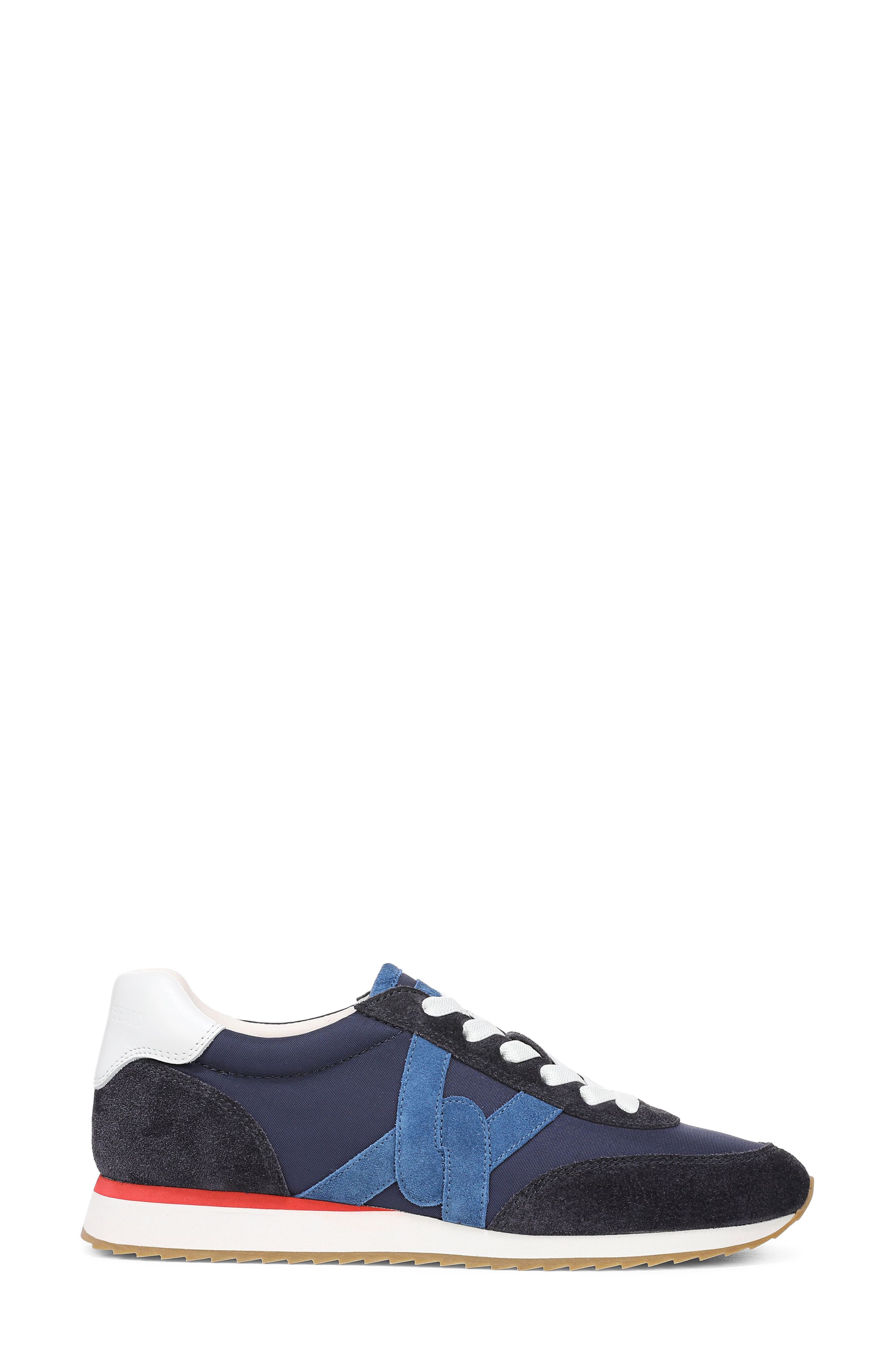 Veronica Beard Penrose Sneaker, Alternate, color, Navy/ Blue Coast/ Flame