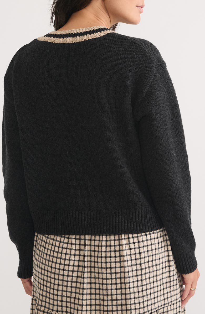 Marine Layer Wool & Cotton V-Neck Sweater, Alternate, color, 