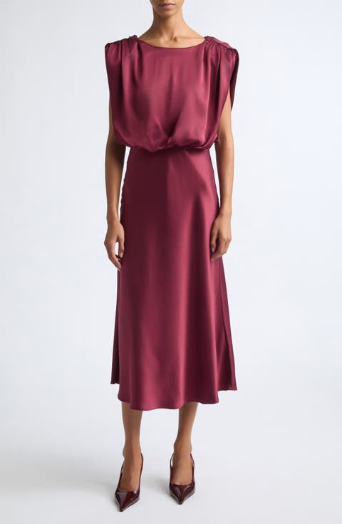 Flora Silky Satin Dress