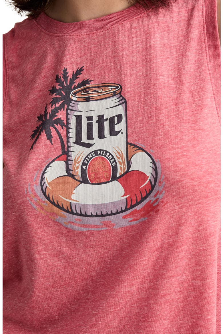 Miller Lite Floaty Graphic Tank, Alternate, color, CALYPSO CORAL