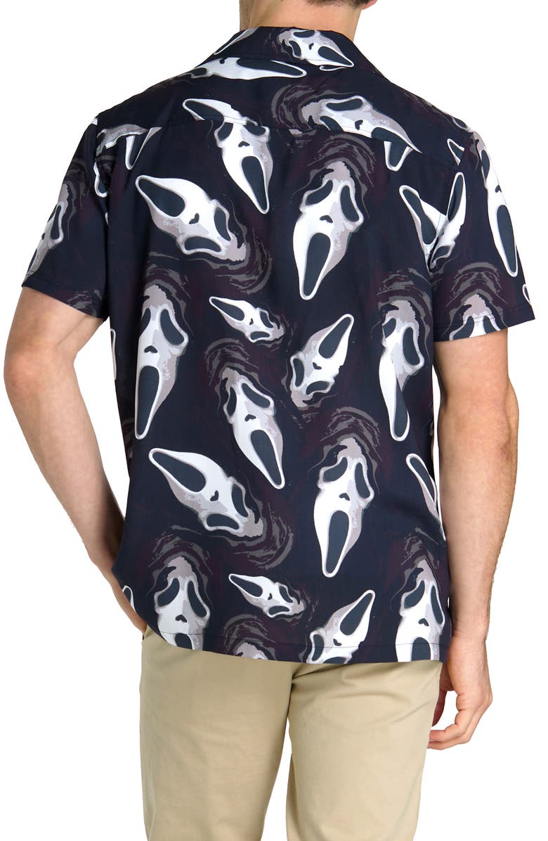 OppoSuits Ghostface<sup>™</sup> Relaxed Fit Camp Shirt, Alternate, color, Black