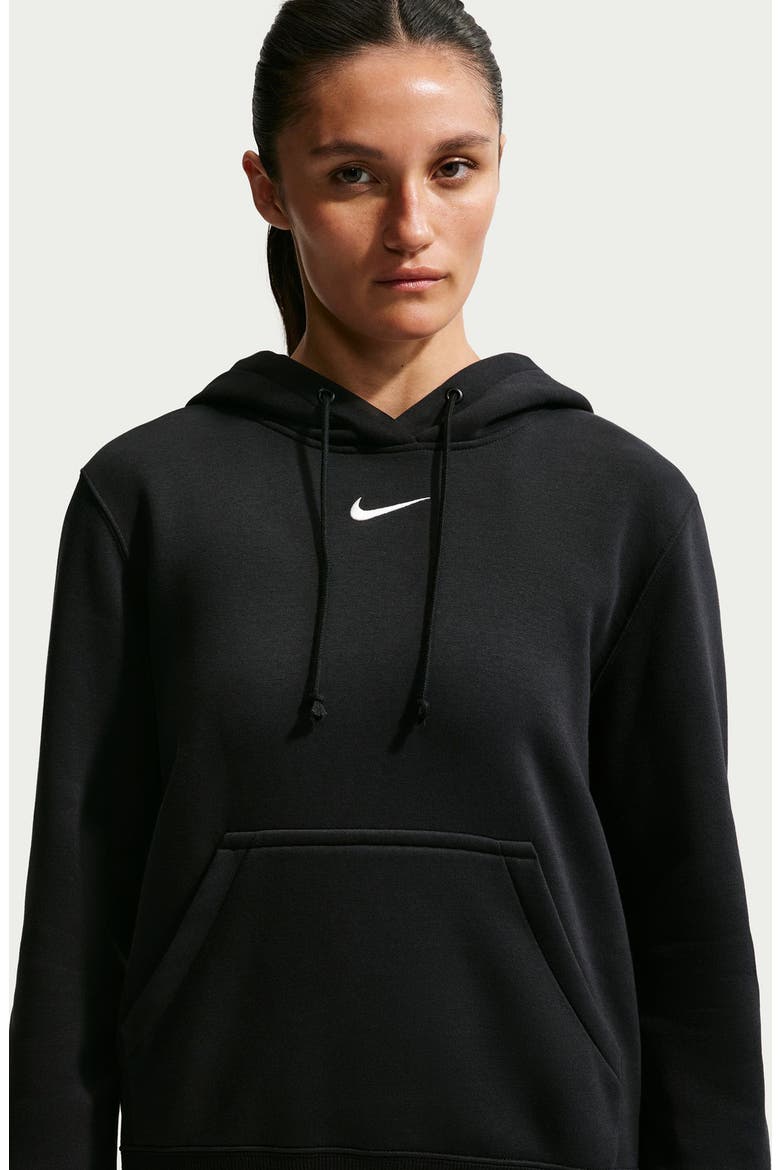 Phoenix Fleece Pullover Hoodie, Alternate, color, BLACK/ SAIL