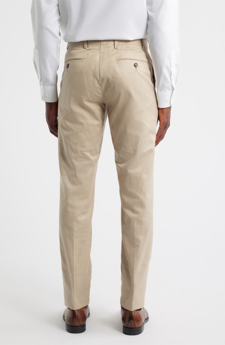Berle Trim Fit Flat Front Lyocell & Cotton Twill Chinos, Alternate, color, Khaki