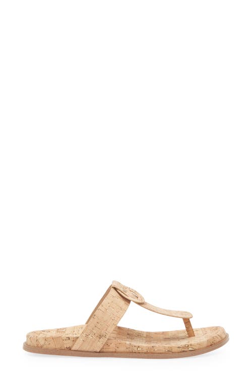 Korks Audie Thong Sandal In Natural Cork