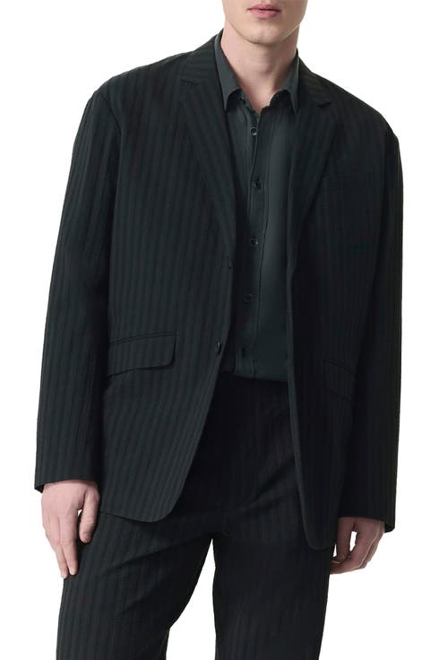 Shift Classic Fit Textured Stripe Cotton & Silk Seersucker Sport Coat
