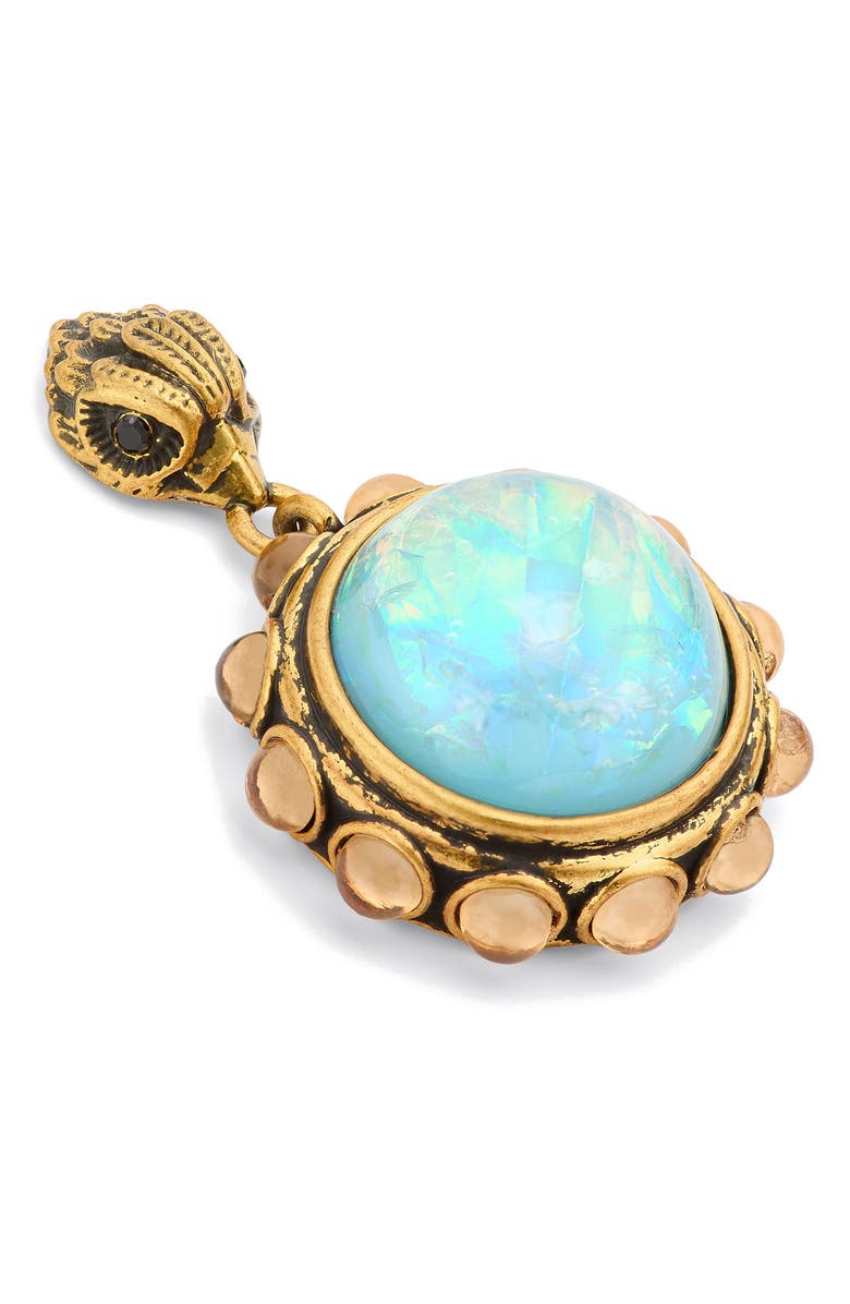 Kurt Geiger London Eagle Motif Resin Stone Drop Earrings, Alternate, color, Blue