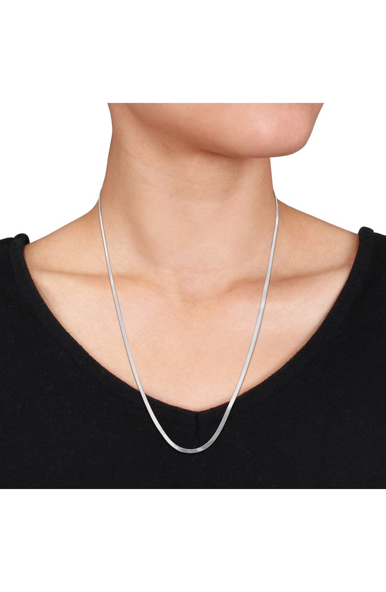 DELMAR Herringbone Chain Necklace, 3.3mm, Alternate, color,
